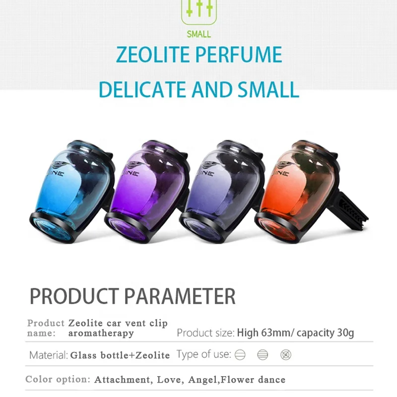 Hot Sale Natural Zeolite Car Air Vent clip Perfume Vehicle air outlet solid aromatherapy decoration Auto Air Purifier fragrance