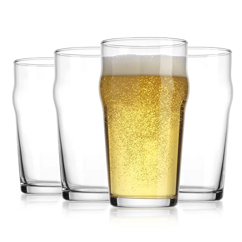 Reihey 20 Oz Bulk Pack Of English Pint Glasses For Light And Dark Beers