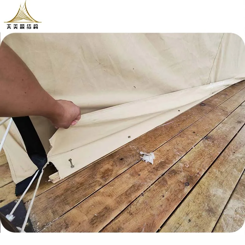 Outdoor hotel tents tourist project luxury safari tent glamping waterproof log cabin