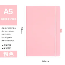 Wholesale Cheap Office School Supplies Pocket Book A6 PU Leather Elastic Notebook Creative Portable Notepad