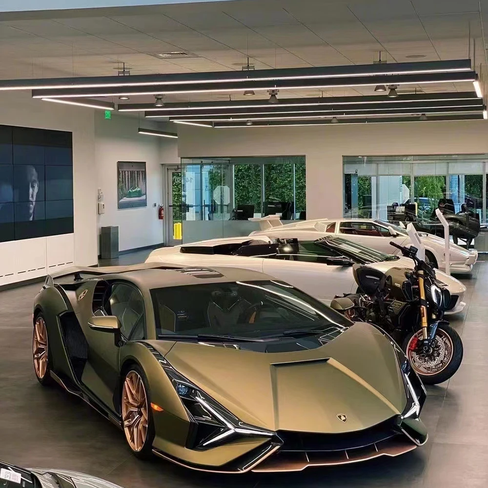 TSAUTOP Satin metal PET Matte Lightning Green Vinyl Car Wrap Vehicle Wraps