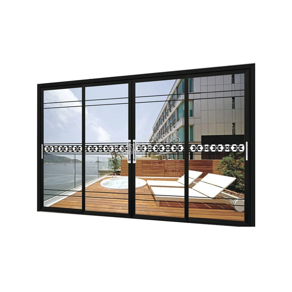
Customized 2.6mm two-track sliding heavy manual aluminum alloy sliding door 