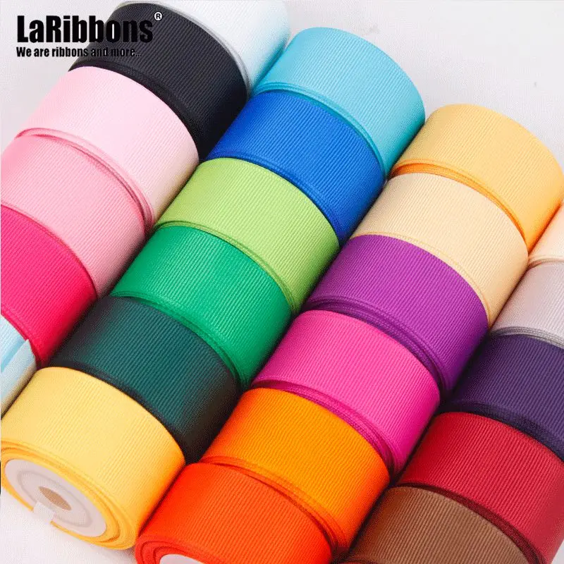 High Quality Custom Solid Colors 100% Polyester Grosgrain Ribbon