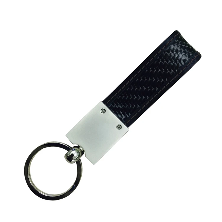 Keychain Custom High Quality Carbon Fiber Leather Carabiner Keychain
