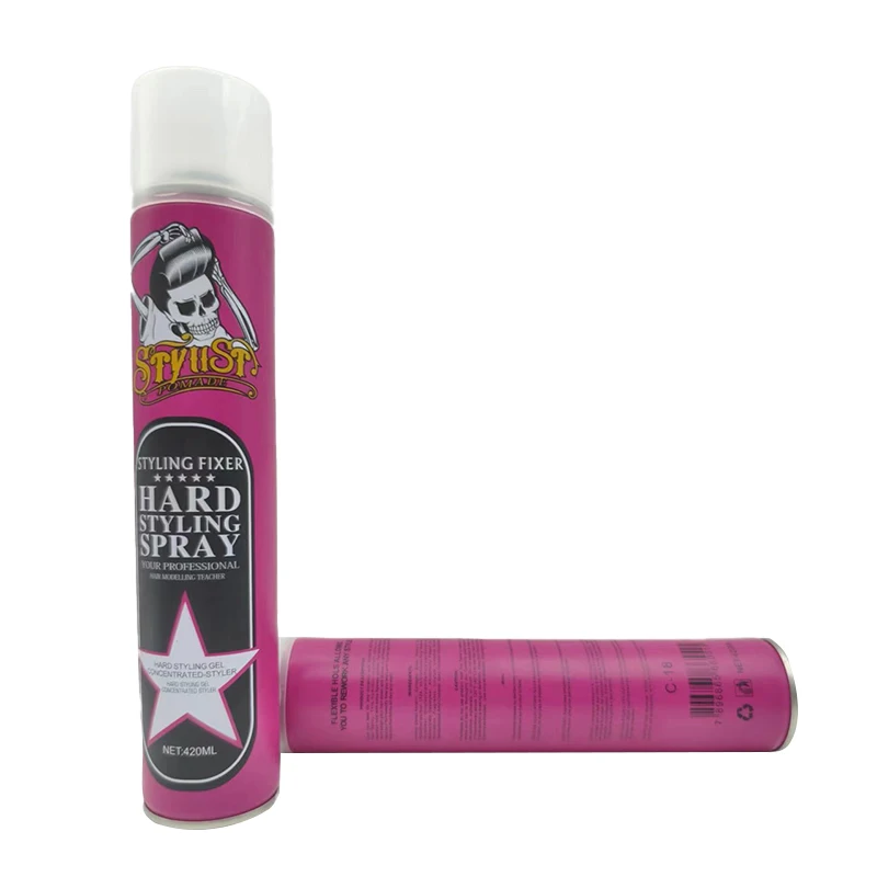 Professional Natural Ultra-Hold Hair Spray Factory Direct with Heat Protection for Dry Curly Hair Hair Extensions Daily Use