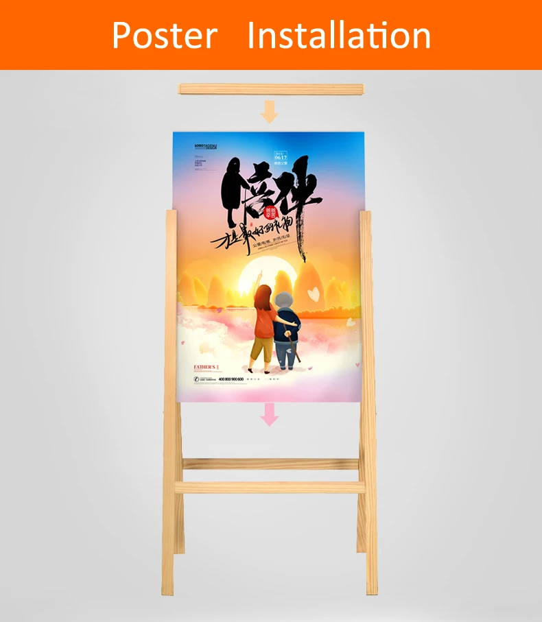 Односторонняя легкая реклама для магазина/супермаркета постеры с деревянной рамкой