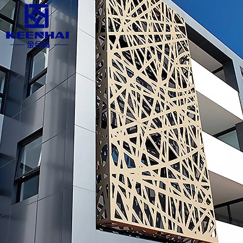 Modern Design Aluminum 3D Perforated Panels Laser Cut for Outdoor Decoration Metal Facade Wall Panels for Exterior Use