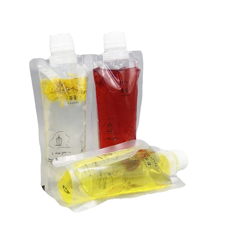 Custom shape plastic drink packaging bag spout pouch for Juice Big size Tomato Paste Doypack pineapple juice