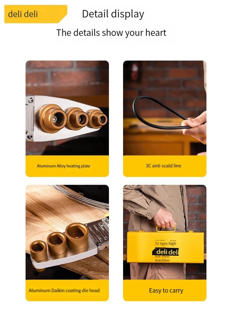 DL397132 Fuser Water Pipe Welding PPR Hot Melt Machine New Household Plastic Leakage Repair Hydropower Engineering