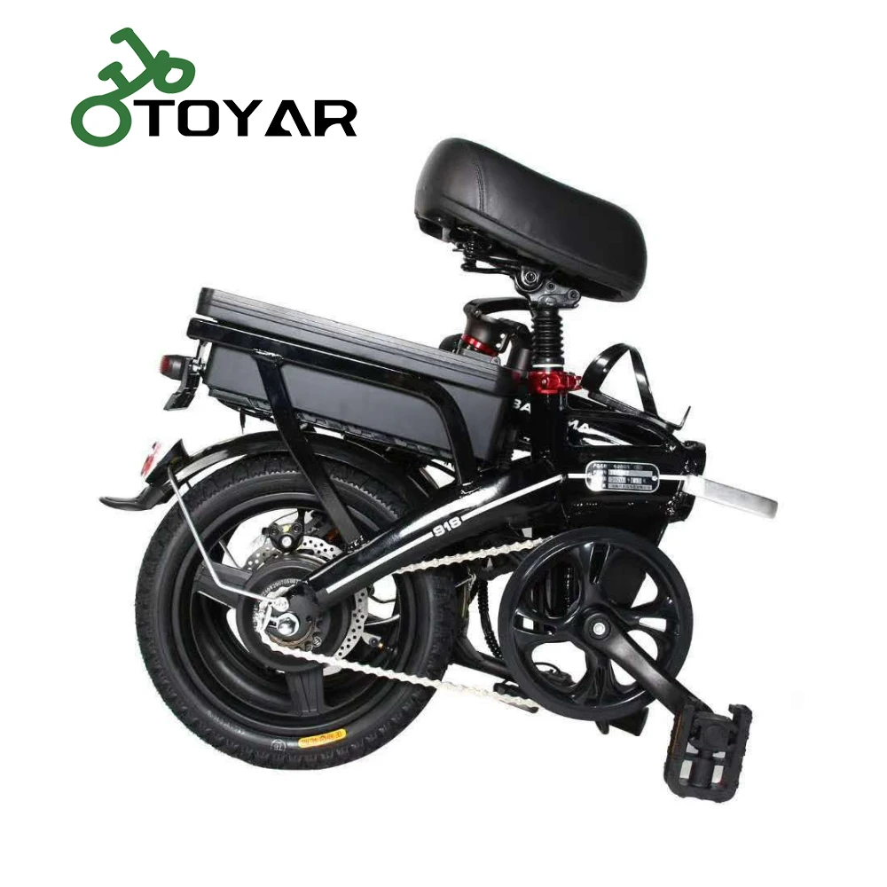 Складной электрический велосипед Toyar для взрослых 14 дюймов шина светодиодный дисплей