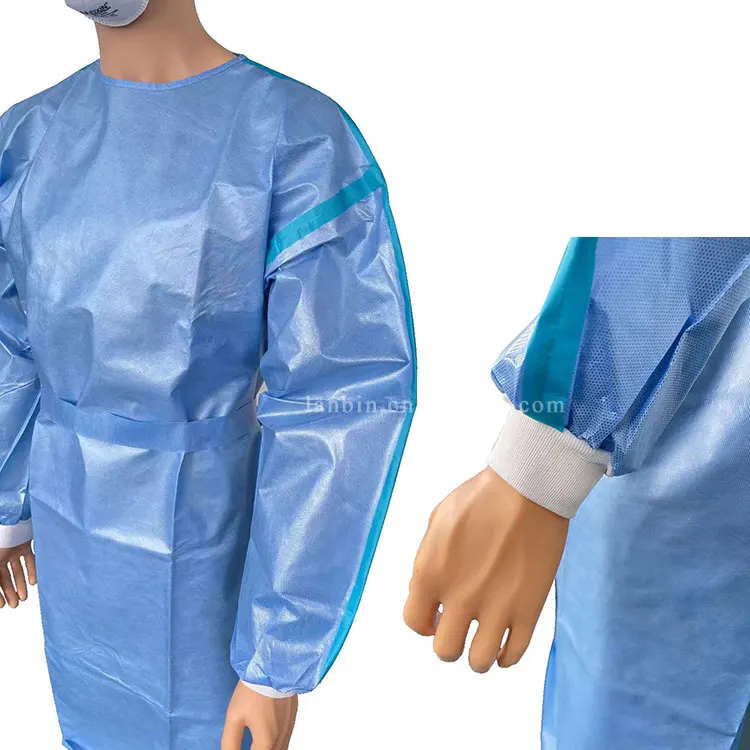 Китайский поставщик, больничные платья, одноразовый медицинский Халат для медицинской изоляции с sms, уровень 3