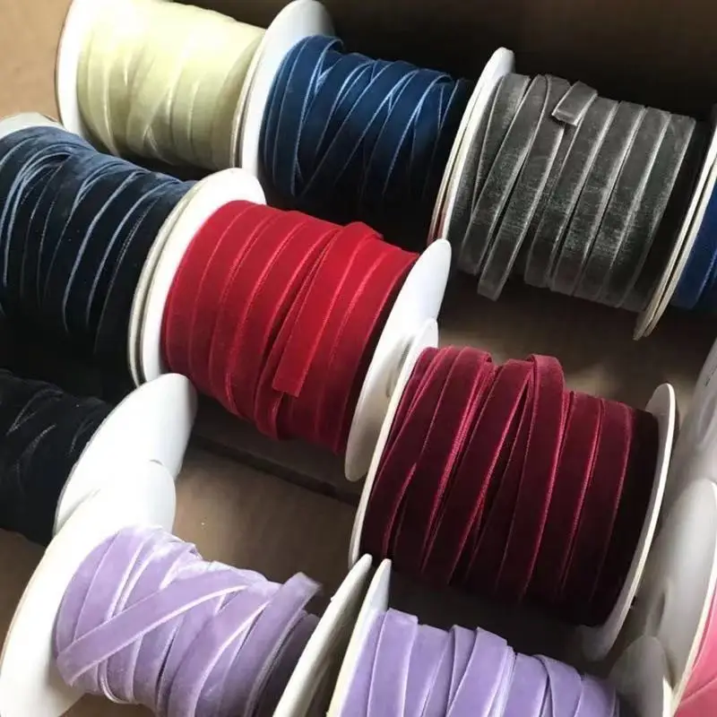 Gold  by The Yard | Mustard Yellow Wedding Velvet Trim | Golden Hair Bow Swiss Velvet Ribbon