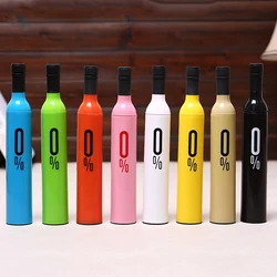Personalized customized logo gift advertising 3 fold wine bottle umbrella