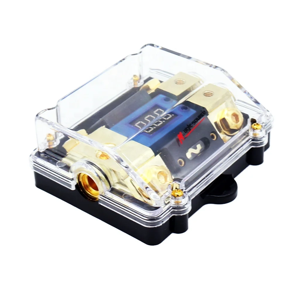 Led Display Digital Voltage ANL Fuse Holder 0 2 4 Gauge One in Two Out with 2pcs 100 Amp Fuse