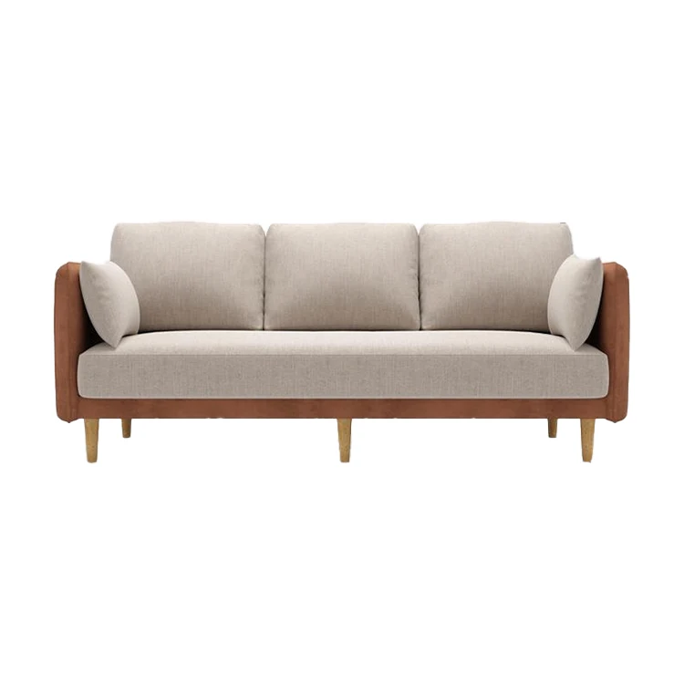 
Simple Asian Style Sofa Set Furniture Living Room Large L Shape Big Wooden Fabric Sofa 