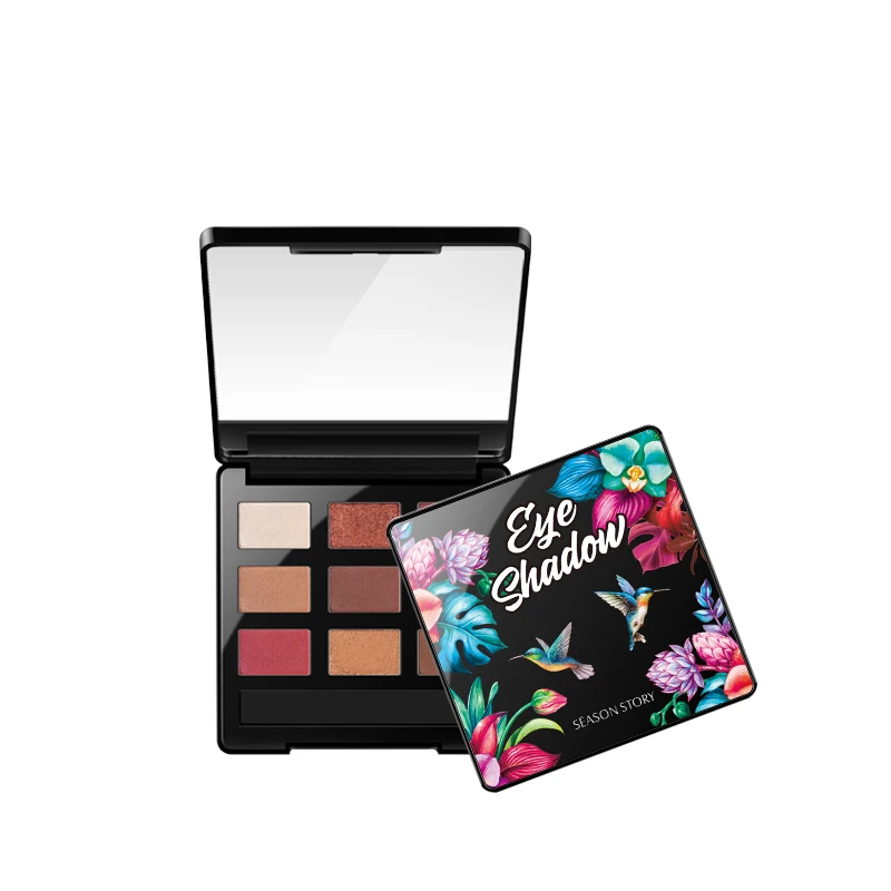 SEASON STORY -- JUNGLE NINE COLOR EYE SHADOW 13.5g WOMEN SHINING COLORFUL MAKEUP EYE SHADOW FLASH GLITTER MAKE UP SET