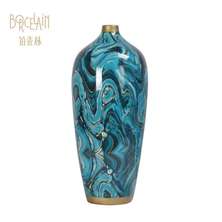 China manufacturer wholesale blue and white porcelain ginger jar for home decor