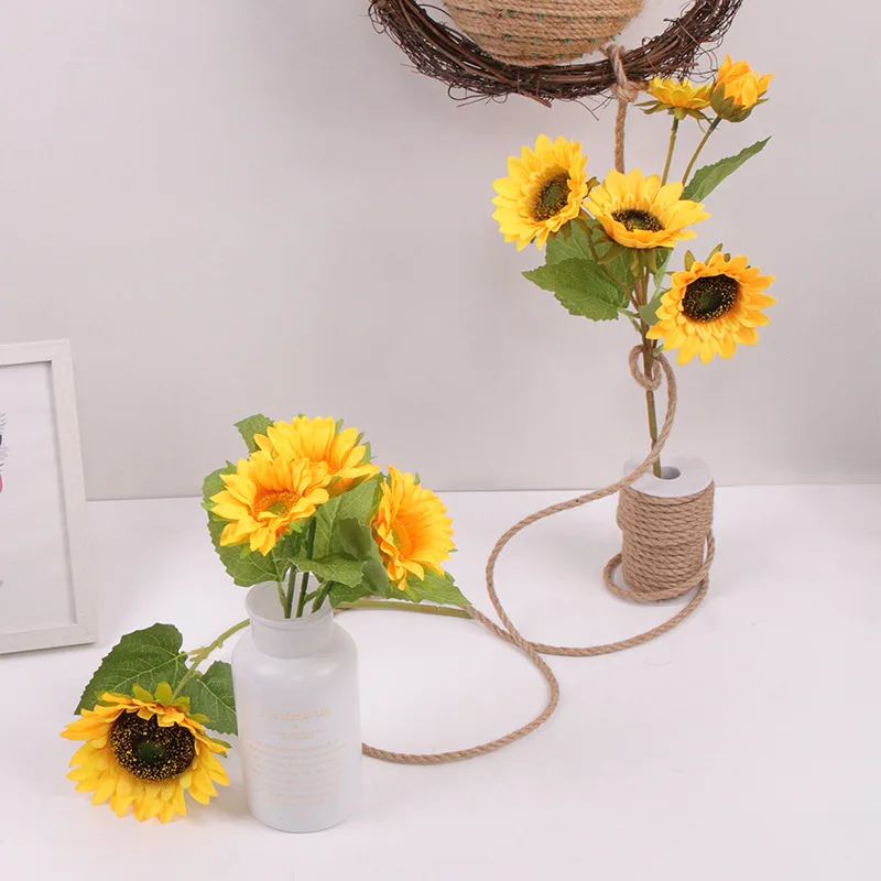 full sizes 43cm 103cm 85cm large and mini artificial sunflower flowers bouquet for home decoration silk flower for wedding hall