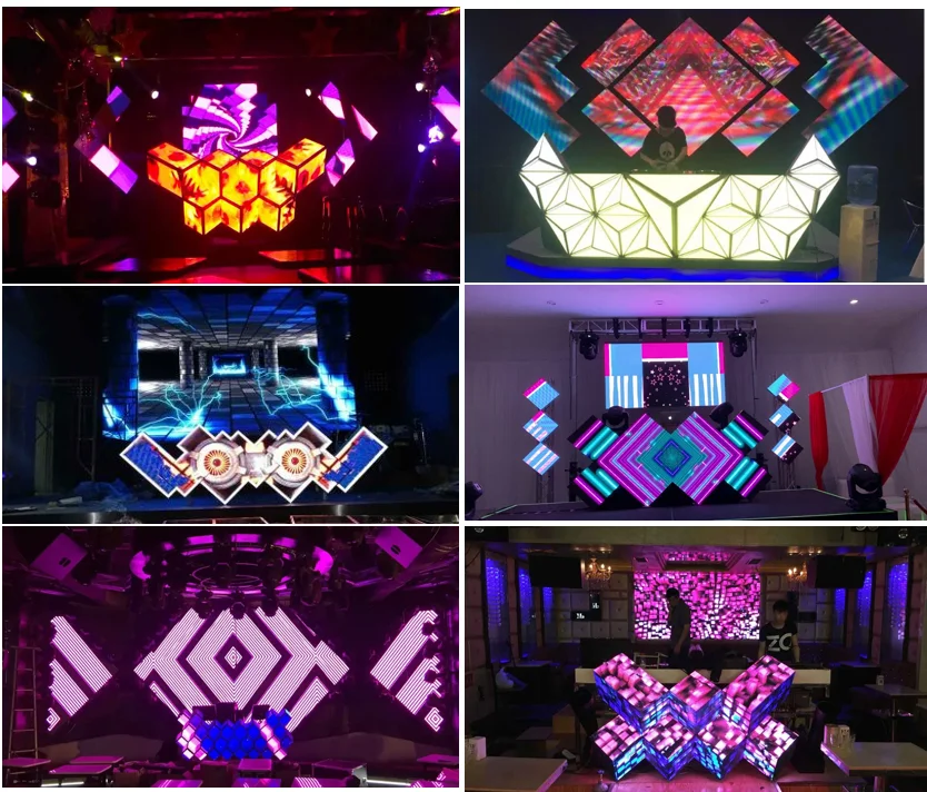 Full Color Special Shape Cool Led Screen Dj Table P5 Smart Magical 3d Video Panel Led Dj Booth Dj Stage Digital Display Screen