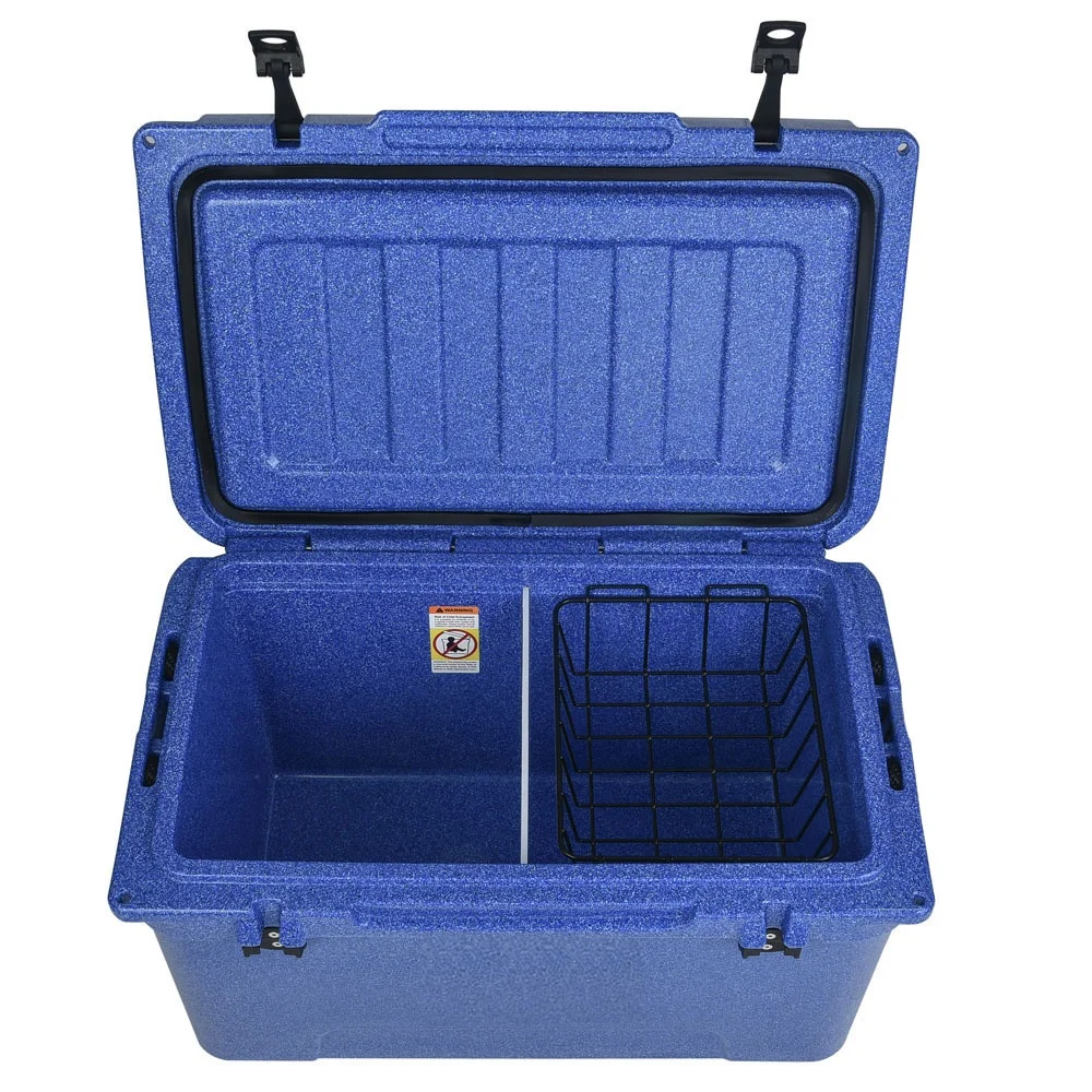 Chest Cooler Box Reusable 65l Large Plastic Rotomolded Fish Ice Food Custom PE Letter Box Insulated Box Nylon Rope Handle CN;ZHE