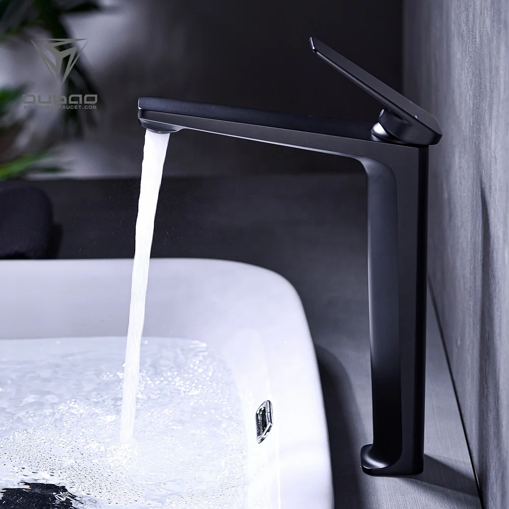 Competivity Price Good Quality Matte Black Bathroom Waterfall Basin Mixer Faucet