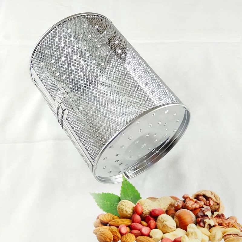 
Oven Accessories Rotary Grilling Cage Food Grade SUS304 Stainless Steel Roasted Peanut Nuts Grill Grill Baking Tools 