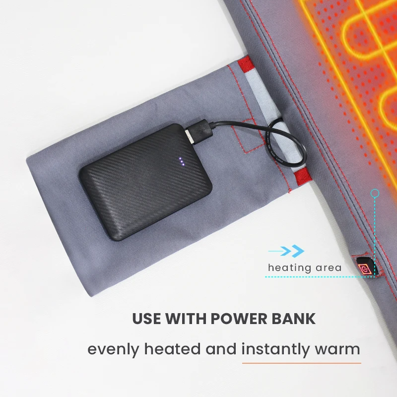 USB Electric Portable Heated Seat Cushion Pad Waterproof Heating Cover with 3 Temperature Foam Filled for Home or Office Chair