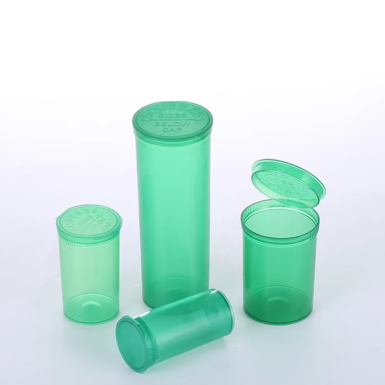 High Quality Colorful Flip Pop Top Vials Medical  Pot Pop Top Vials Pharmaceytical Plastic Pop Top Bottles
