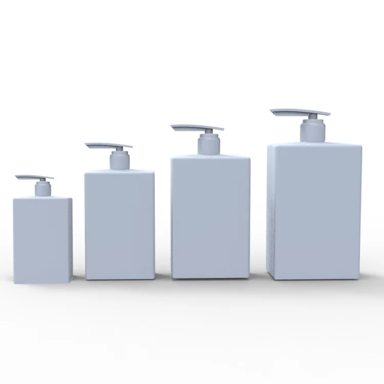 Square Plastic Cosmetic Packaging 30ml 50ml 150ml 250ml Body Wash Shampoo Lotion Pump Bottles Container