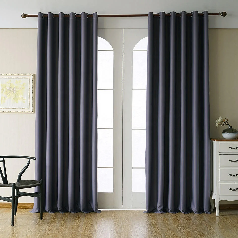 Factory Wholesale 100 Polyester Plain Retro Soft Blackout Curtain Fabric for Customization