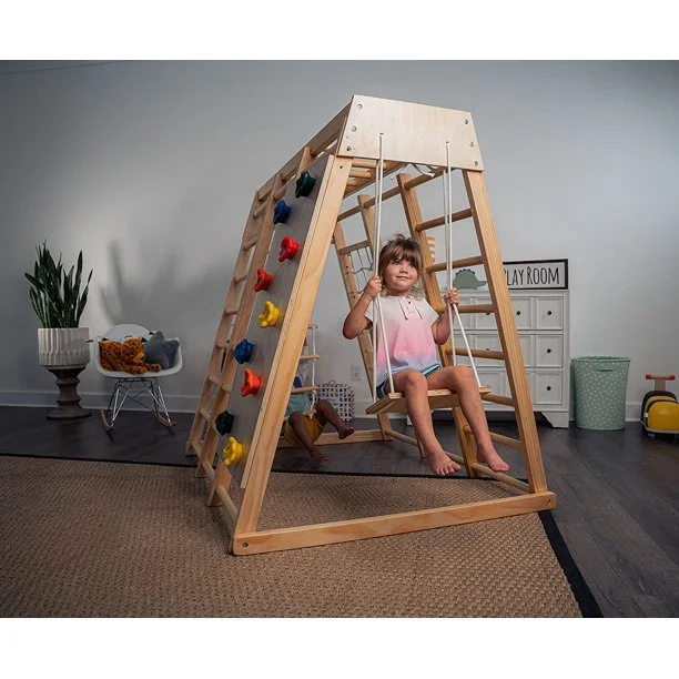 Indoor Montessori Climbing Gym 7 in 1 Kids Climbing Frame Equipment