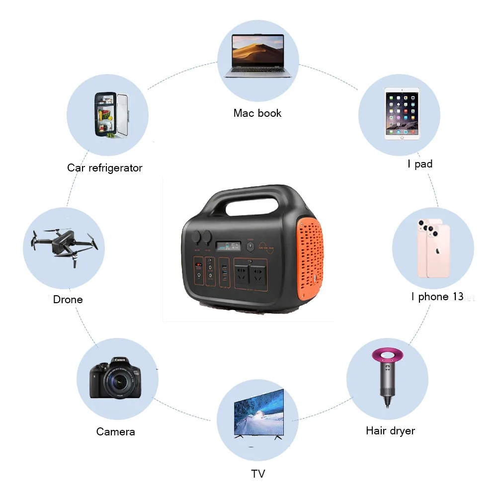 Best Selling multi charging 300W 500W 600W 1000W 2000w home use portable solar generator power station