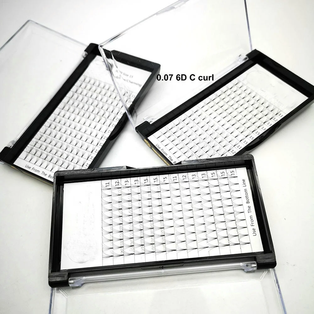 
Private Label D C curl 2d 3d 4d 5d 6d 5d fans eyelash extensions 3D premade volume lashes 
