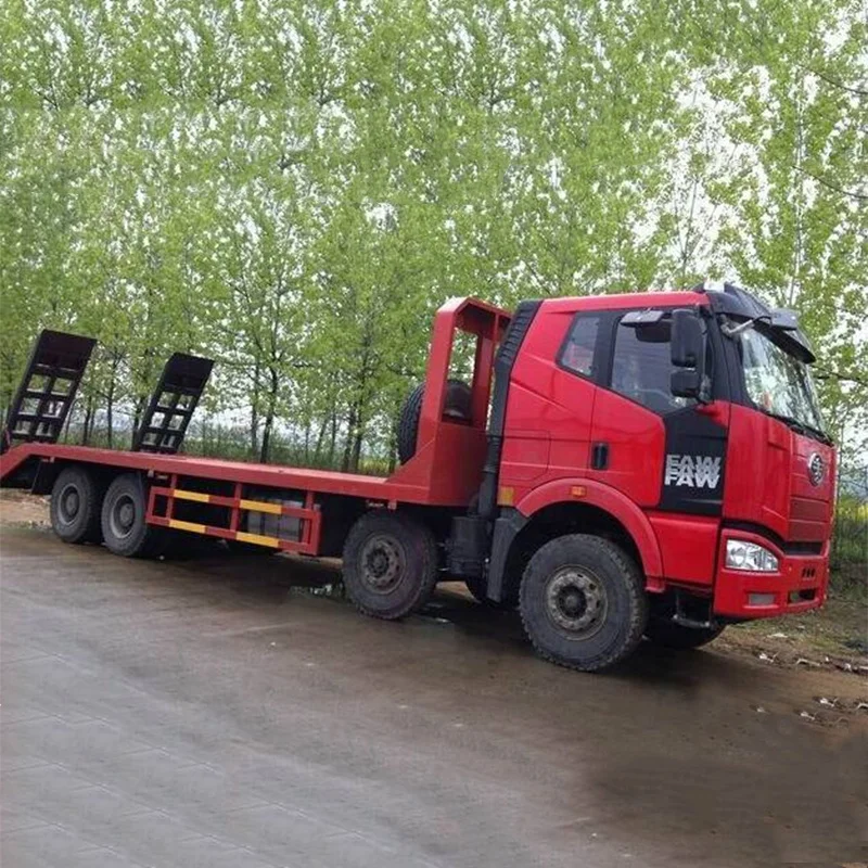 Hubei chengli factory direct sale FAW jiefang 8x4 flat bed tow trucks Roadside assistance truck