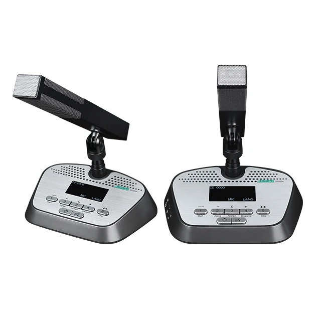 Noise Cancelling Touch Screen Tube Desktop Network Conference Chairman Delegate Mic with Voting Function