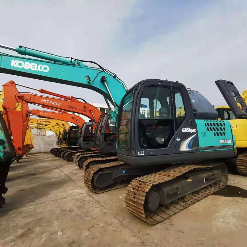 SK130 Cab Backhoe Pier Low Budget Portable Machine Mini Hammer Sugarcane Ringpit Used Japanese Kobelco Digger Excavators