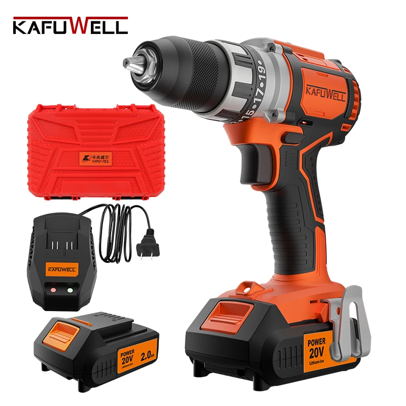 PA4502HE-W-2 Электроинструмент KAFUWELL ударная Аккумуляторная дрель 20 В