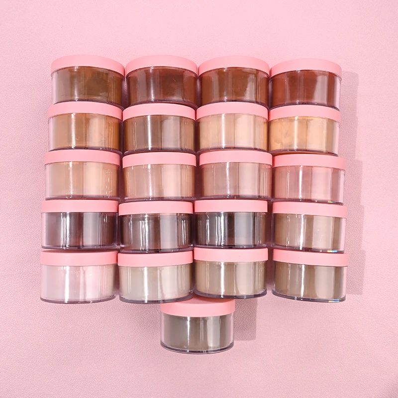 15 Colors Private Label Vegan Long Lasting Waterproof Matte Loose Pink Makeup Face Setting Powder Vendor