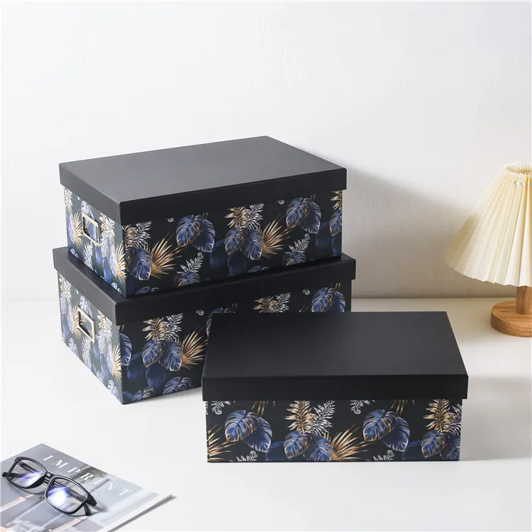 Modern design paper organizer storage box custom cardboard shoe box storage box for sale