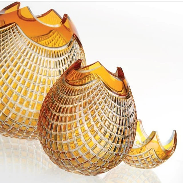 Luxury Bohemian Clear Color Crystal Flower Vase Center Pieces For Wedding