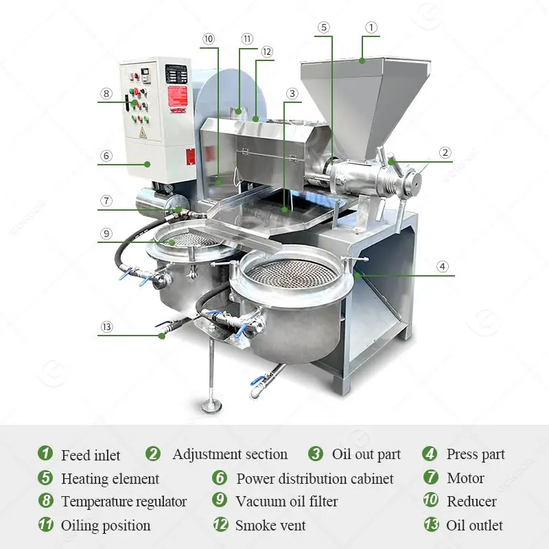 Screw Cold Press Big Mustard Seed Copra Corn Groundnut Oil Expelling Extraction Make Machine Presse Huile Price