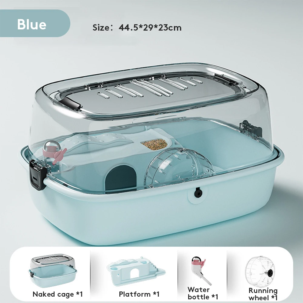 Transparent Acrylic Cage for rodent gerbil mouse Hamster Guinea Pig Luxury Large Cage for Small Animals Hamster Cage