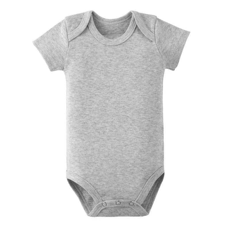 Baby plain romper newborn clothes 0-2 year old solid color romper Newborn baby clothes baby cotton romper