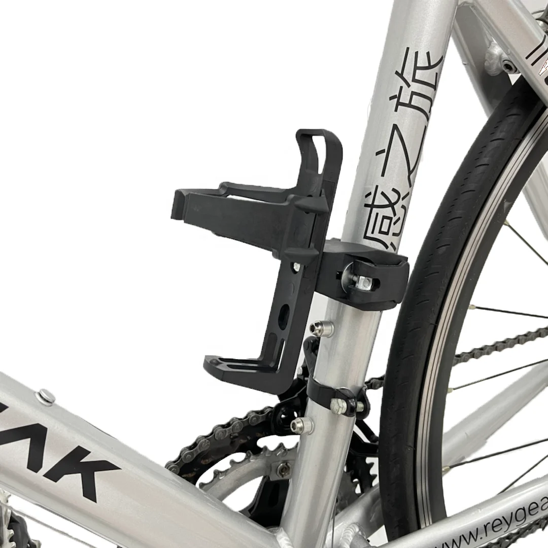 REYGEAK Outdoor Cycling Bike Black Water Bottle Cage Holder Bicycle Accessories Universal 360 Degree Rotating Bike Cup Holder