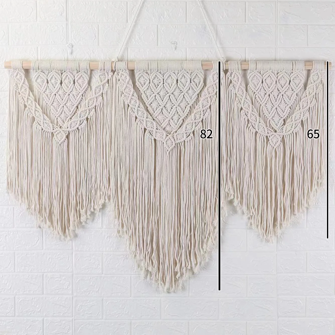 Wall Hanging Bohemian Art Deco Chic Floral Border Hand Woven Macrame Tapestry with Muslim Design for Wall Decoration