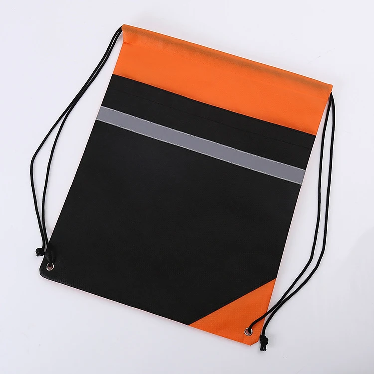 Оптовая продажа, индивидуальный рекламный многоразовый перерабатываемый нетканый мешок на шнурке