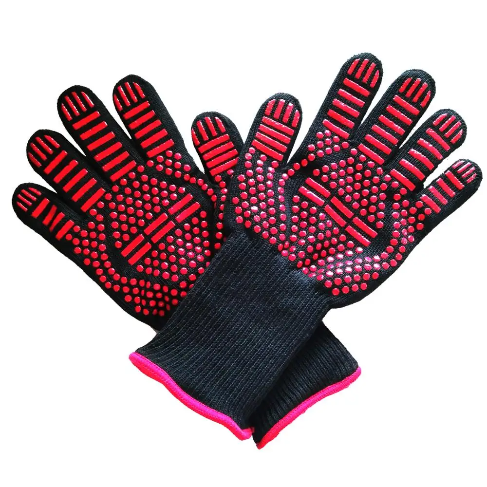 
High Temperature 800degree Heat Resistant Gloves Barbecue Oven Grill BBQ Gloves 