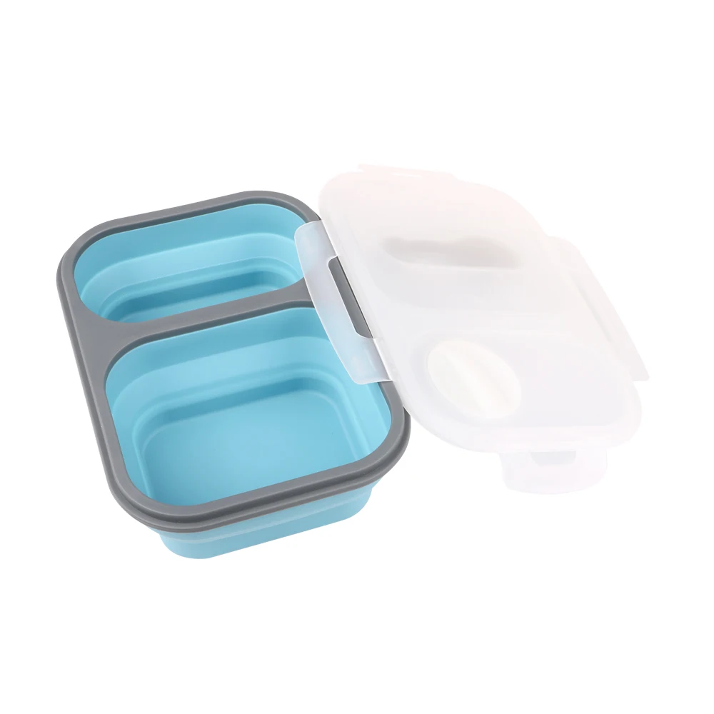 Многоразовый складной контейнер для еды без бисфенола А, складные контейнеры для хранения еды, складной силиконовый Ланч-бокс