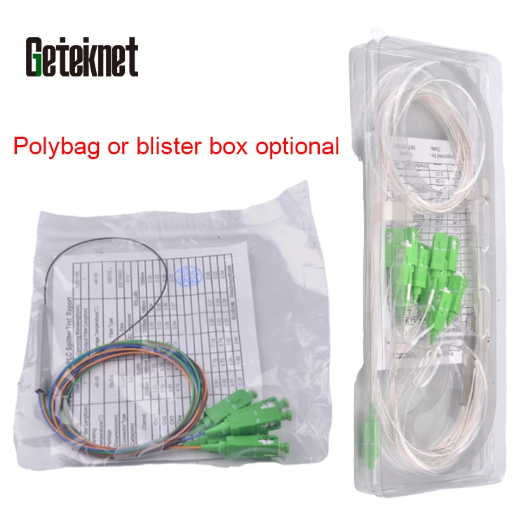 1x4 Bare Fiber PLC Splitter G657A Single Mode Ribbon Cable PLC Splitter 1*4 without connector 1x4 mini plc splitter