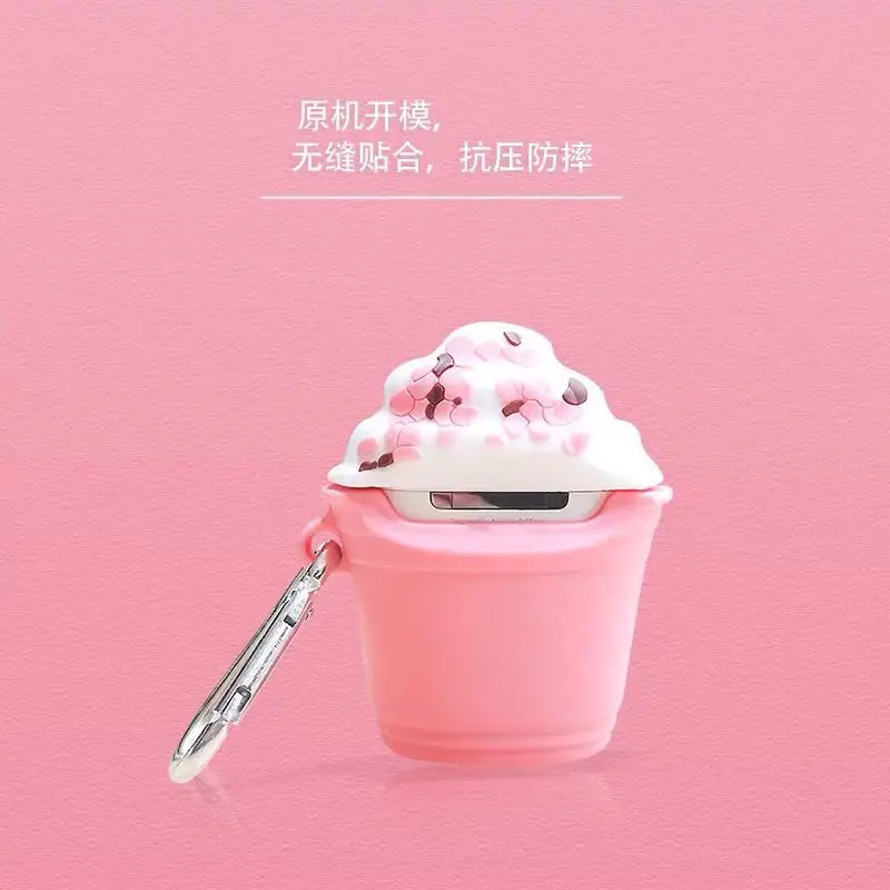  Новейшая модель; 3D мультфильм милый розовый Мороженое силиконовый защитный чехол для Apple Airpods 1/2 pro
